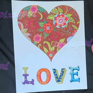 LOVE coloring page