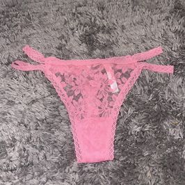 SALE Pink Lace Strappy Thong