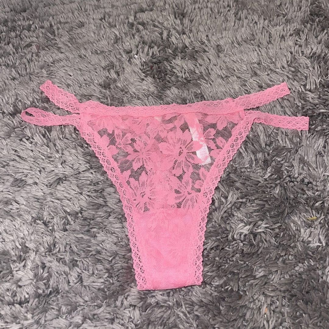 SALE Pink Lace Strappy Thong