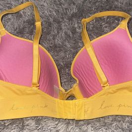 Yellow PINK TShirt Pushup Bra