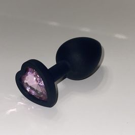 Small Black Heart Plug
