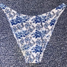 Blue Floral Bikini Bottom
