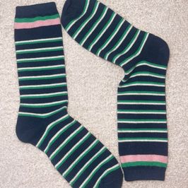 Green Stripped Long Socks