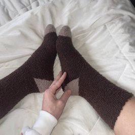 Brown Fuzzy Socks