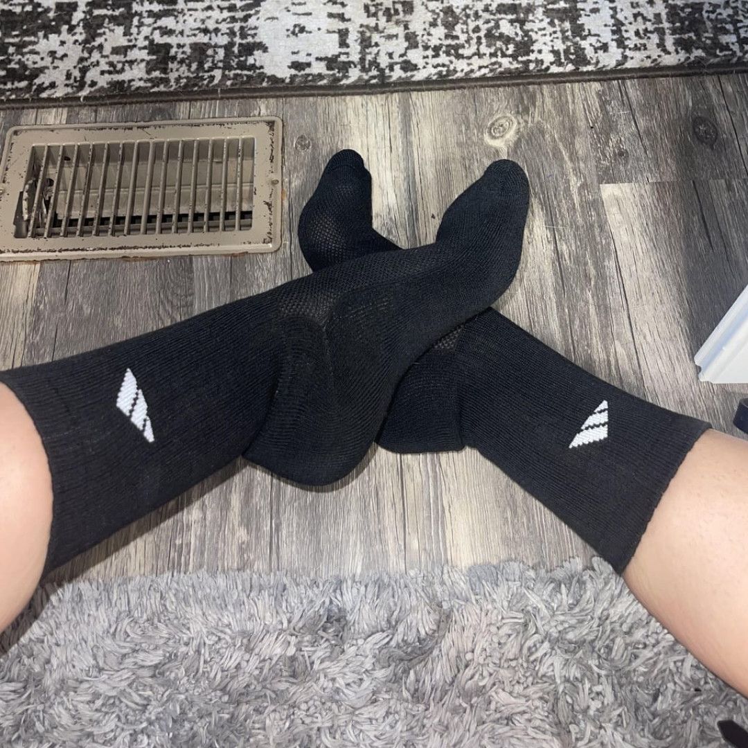 Black Adidas Crew Socks