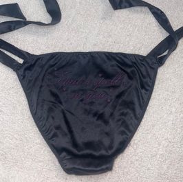 Black Satin Side Tie Panty