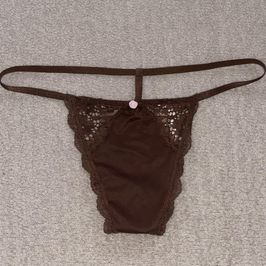 Brown w Rose GString