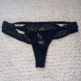 Black Cutout Thong