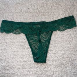 Green Lace Thong