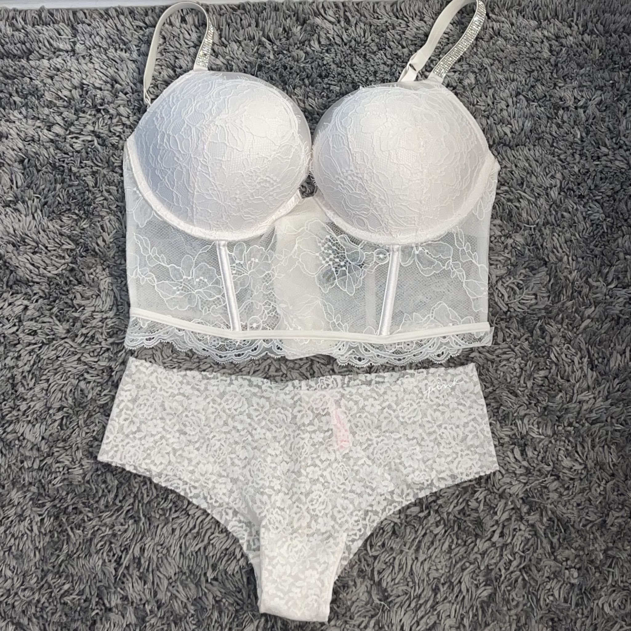 Corset and Panty White Set