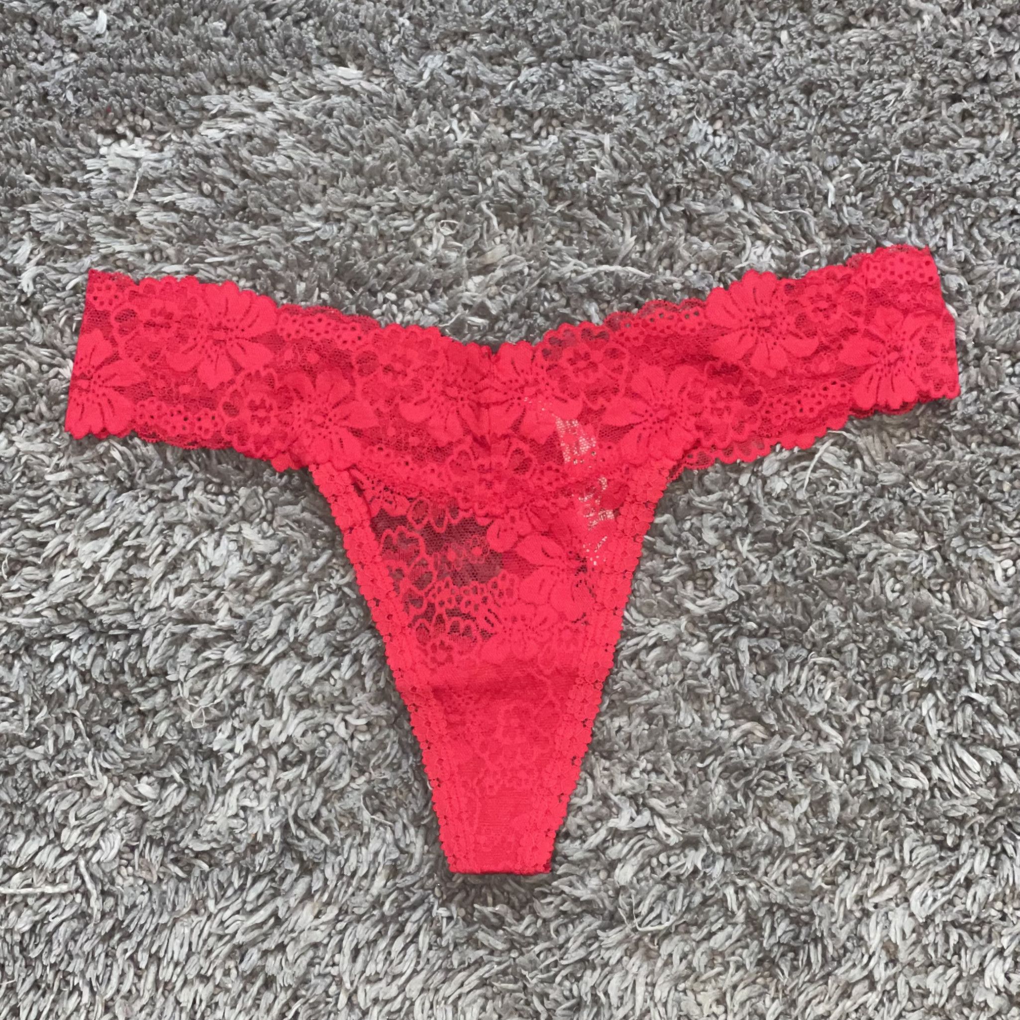 Red Lace Thong