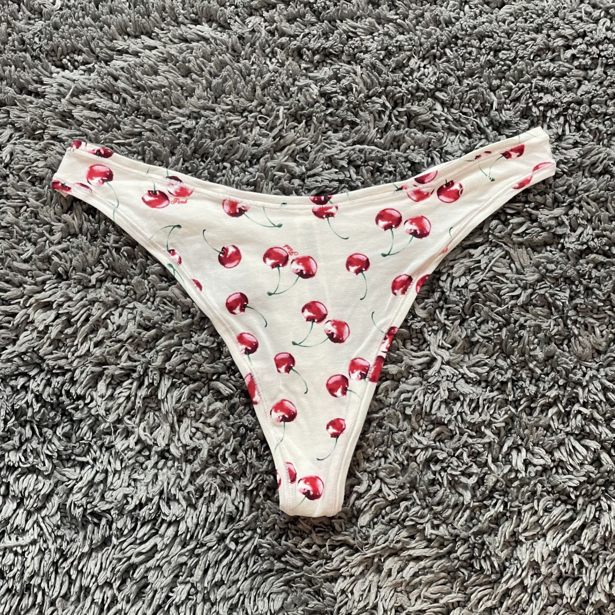 White Cherry Thong