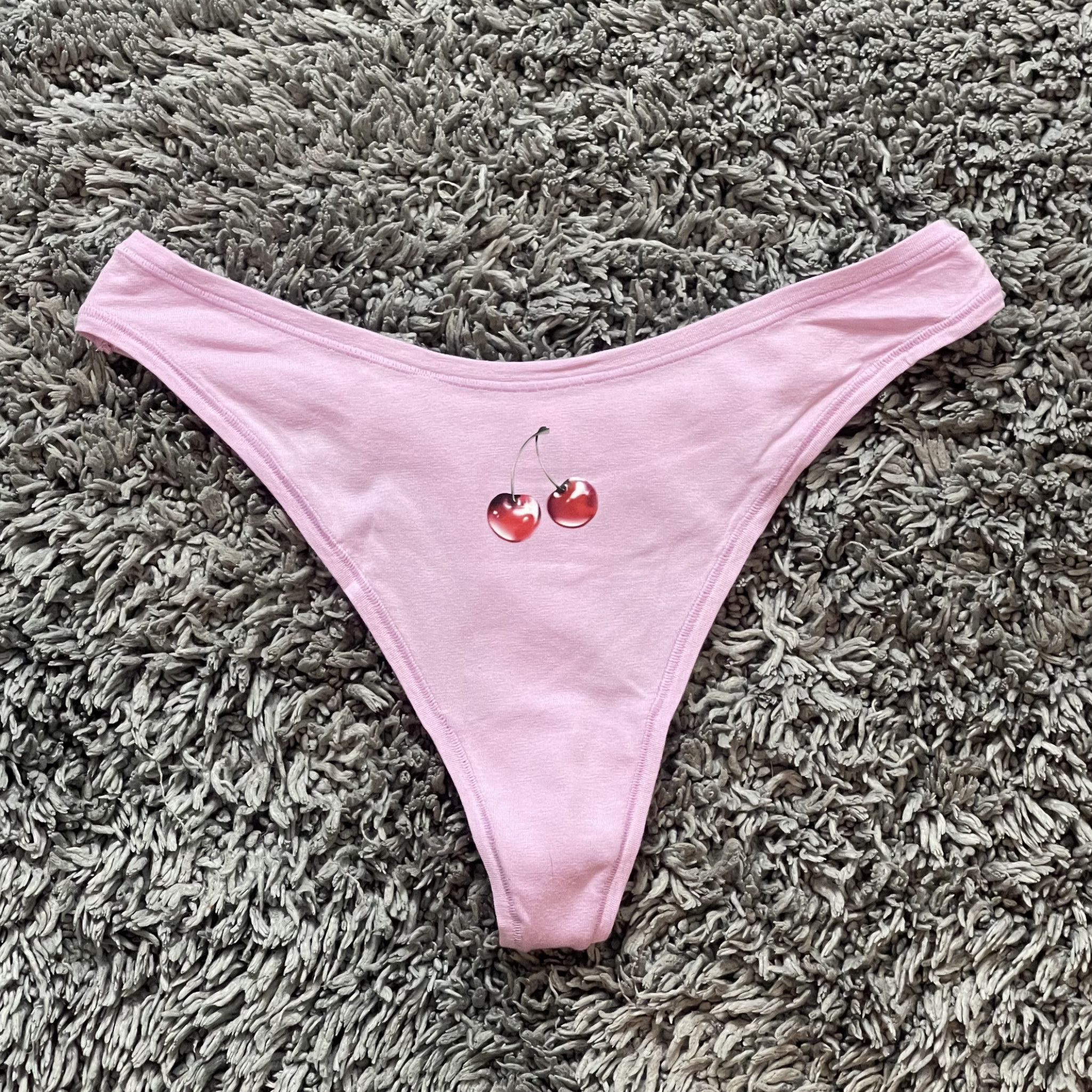 Light Purp Cherry Thong