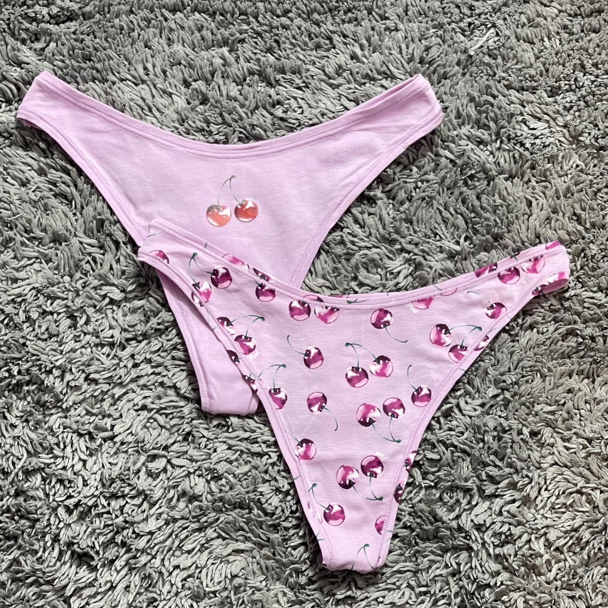 Light Purp Cherry Thongs