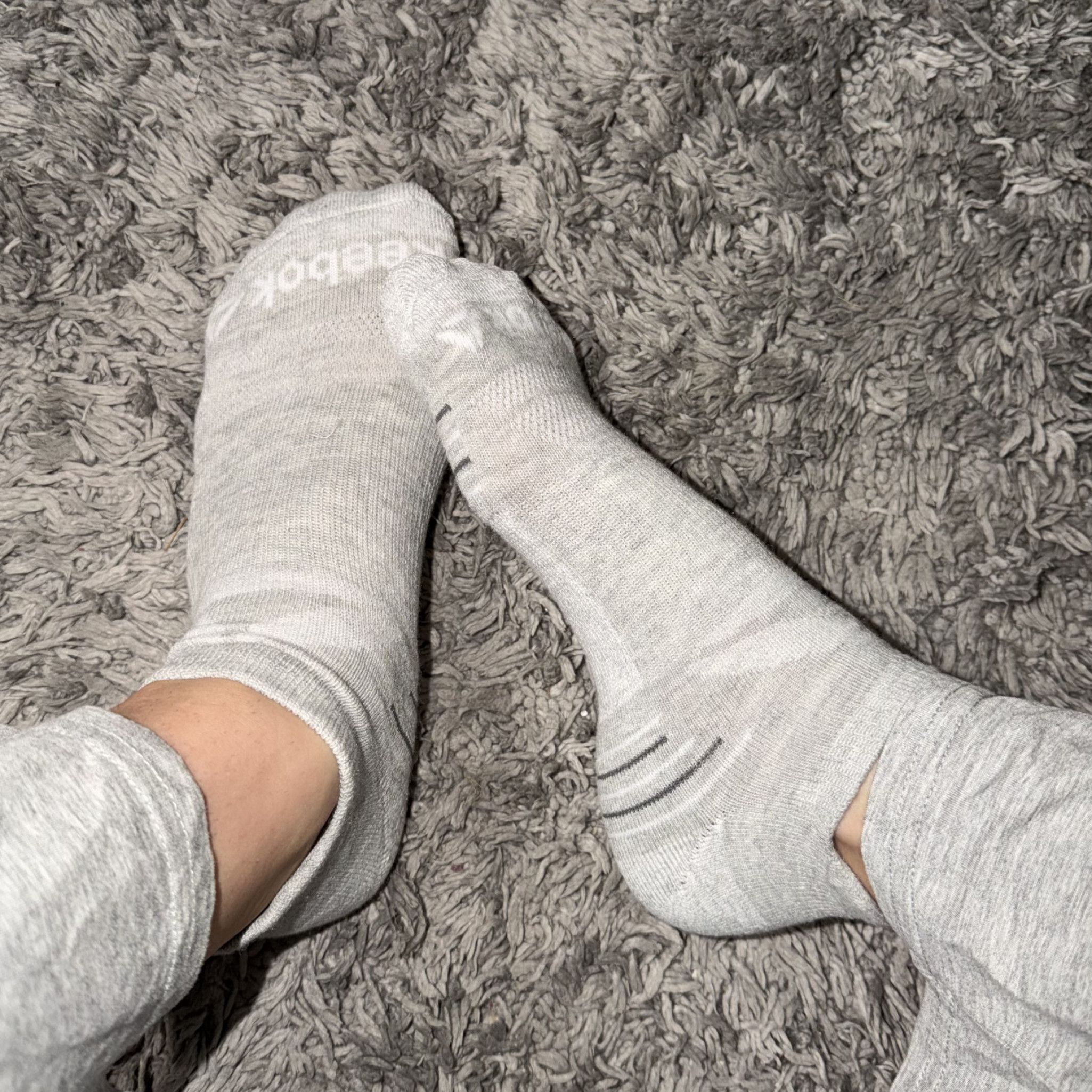 Gray R Ankle Socks