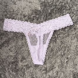 Purple Candy Cane Lace Thong