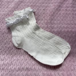 SALE White Frill Socks