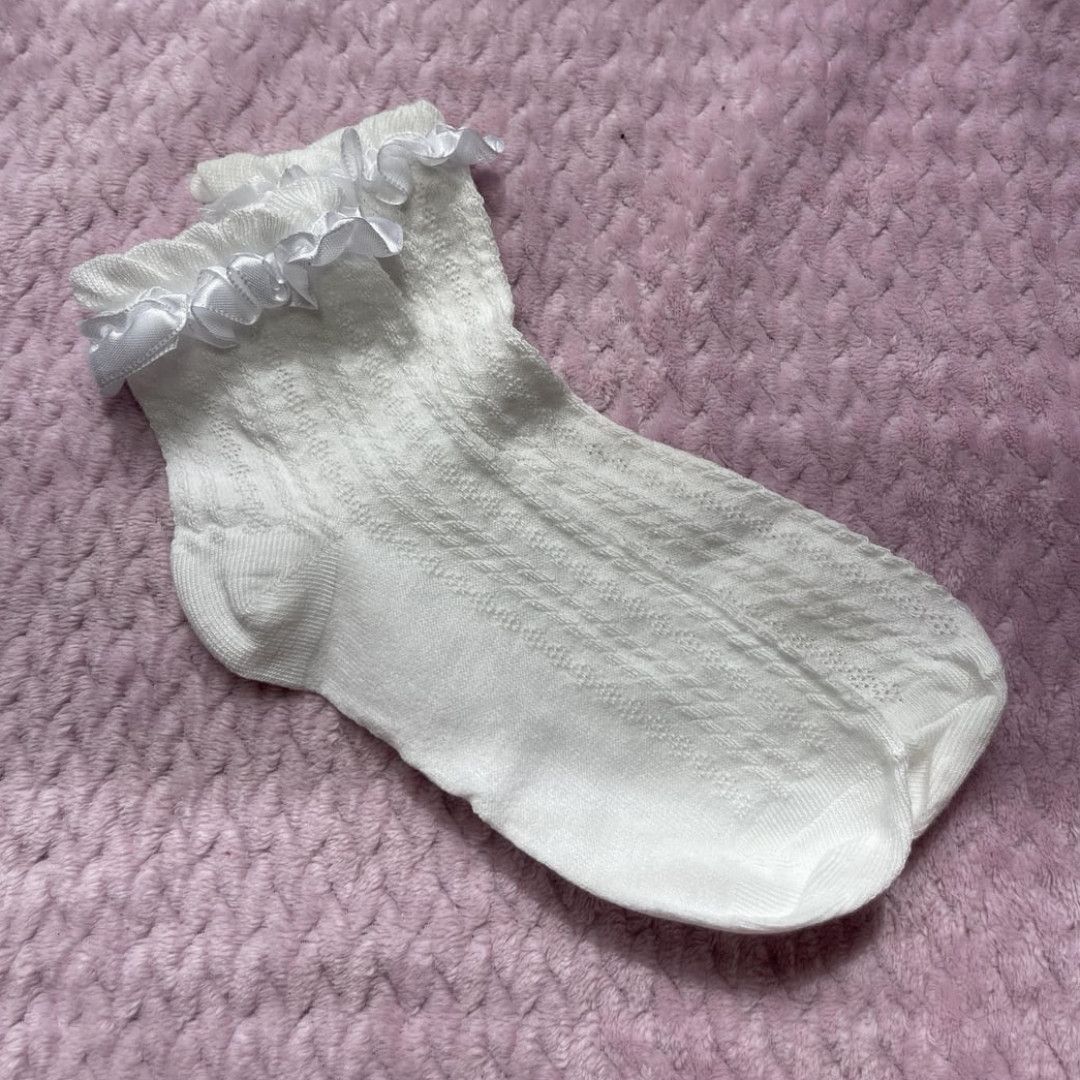 SALE White Frill Socks