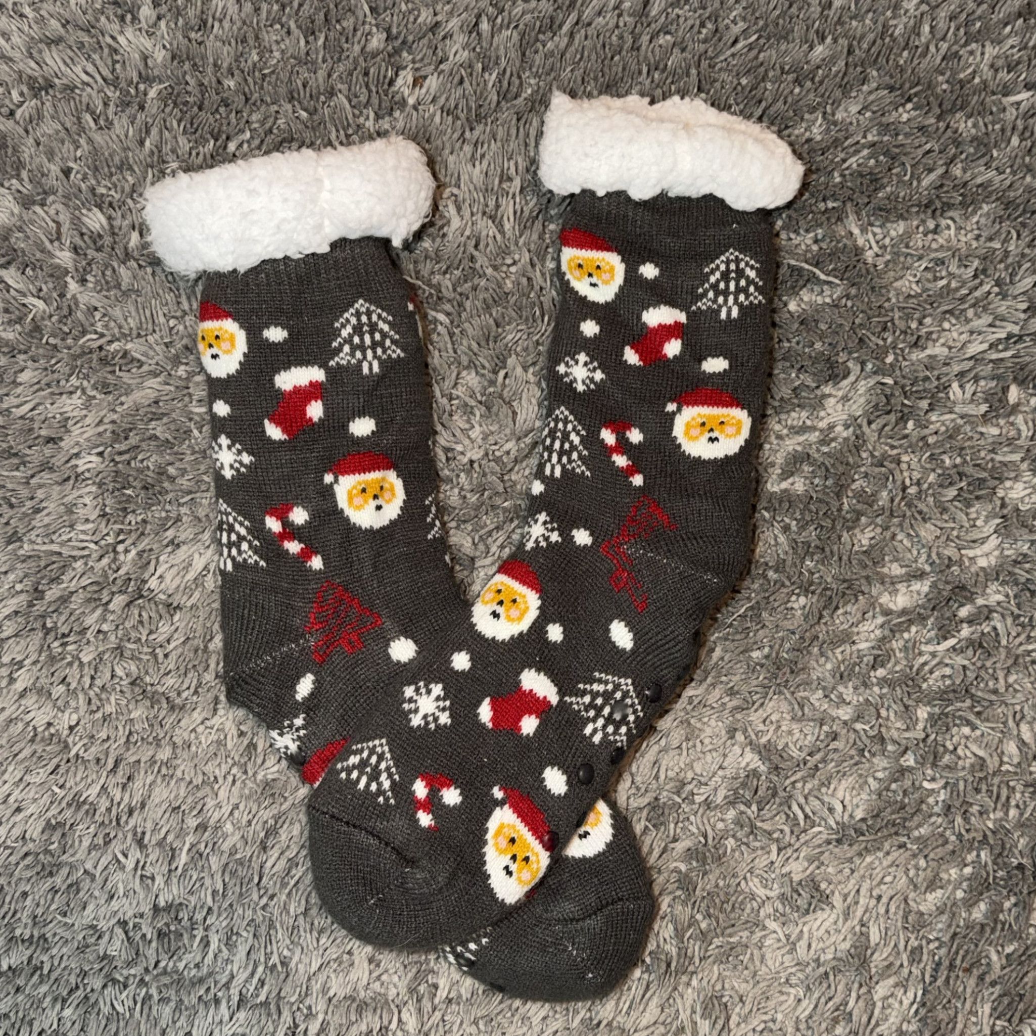 Santa Fuzzy Socks