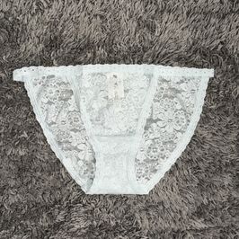 L Blue Lace Side Strap Panty