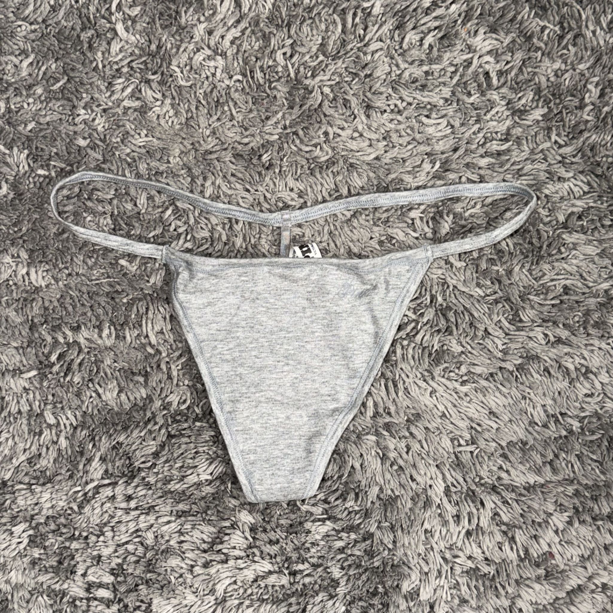 Grey Cotton GString