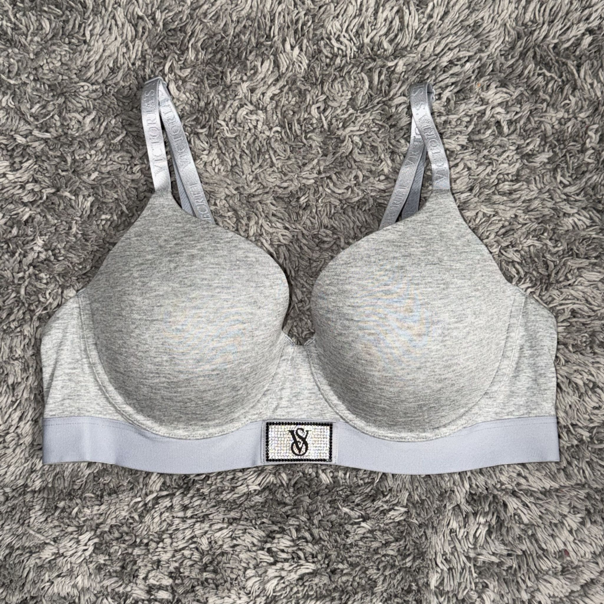 Grey Shine Patch Lightly Lined Demi Bra