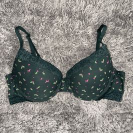 Dark Green Pushup Bra w Lace