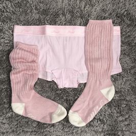 Pink Boyshort w Socks Set