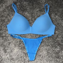 Blue Bra and GString Set