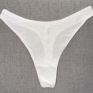 White Cotton Thong