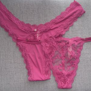 2 Panty Pack : Dark Pink Cheeky and GString