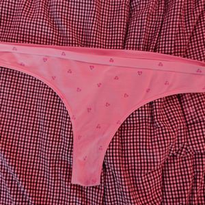 My pink cherry thong WORN