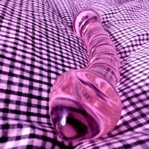 my glass pink dildo