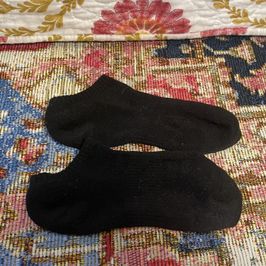 Worn Black Athletic Ankle Socks  1 Day