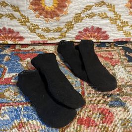 Bundle  2 Pairs of Worn Black Athletic Ankle Socks 3 Days