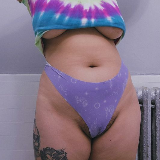 lavender space thong