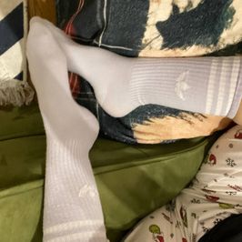 old wornout adidas socks