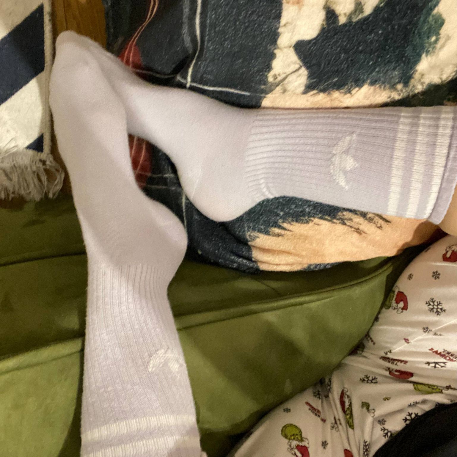 old wornout adidas socks