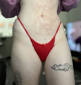 WORN RED G STRING THONG
