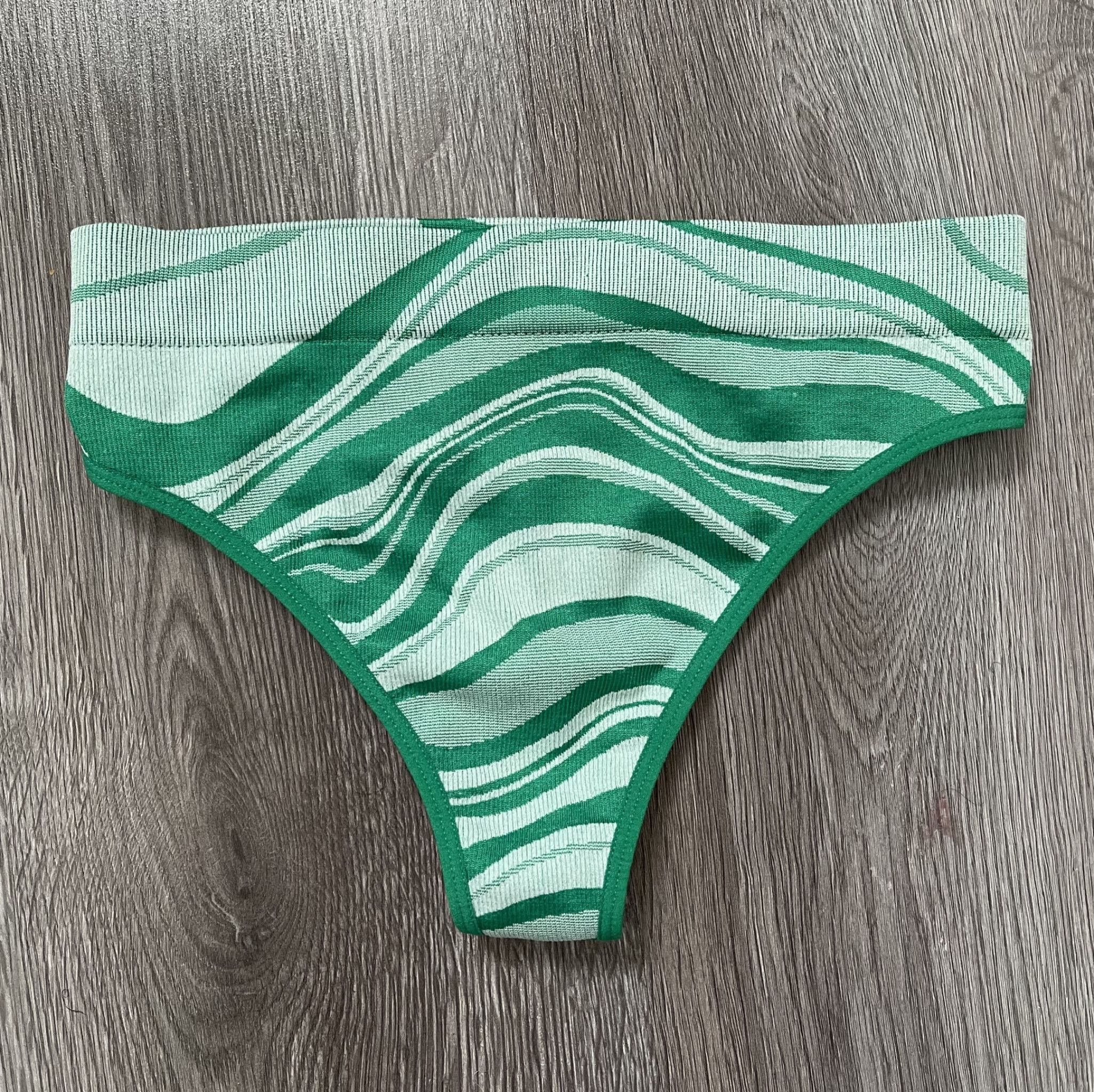 worn printed thong panty