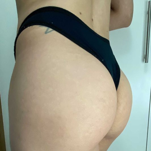 Black Panties  Soaked from Intense Fucking on Film
