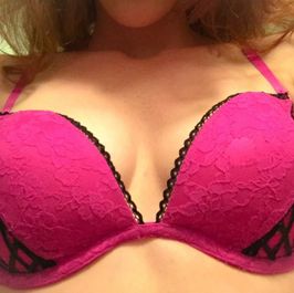 Pink and Black Bra with Corset Side