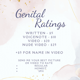 Genital rating custom video