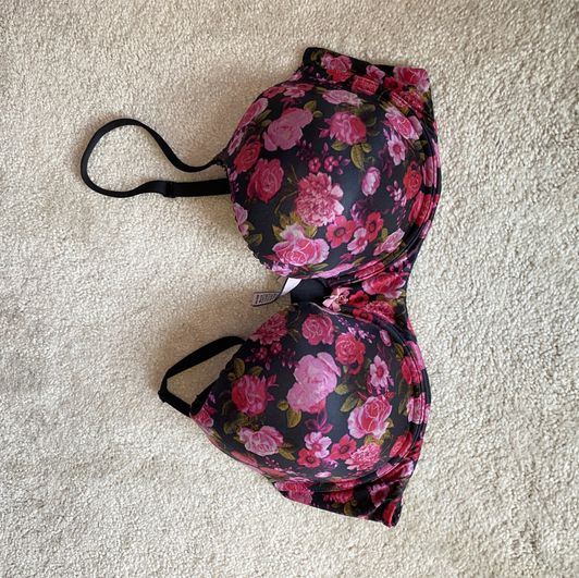 rose floral bra