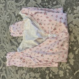 Pink Floral Long Sleeve PJ Top