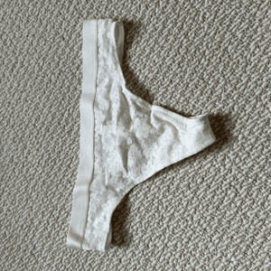 White Lace Thong