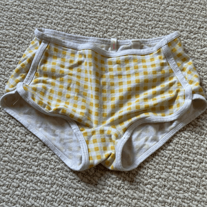 Yellow Gingham Boy Shorts