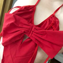 Red Bow Lingerie Free Shipping!