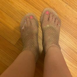 Glitter See Through Sandals Size 9 Free Shipping! Worn Live