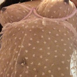 See Through Pink Lingerie Hearts Free Shipping! Worn Live